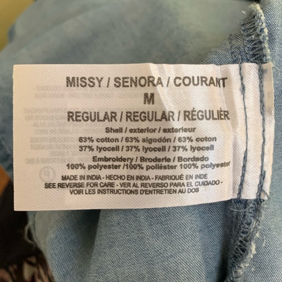 NWOT Vintage America Blues Chambray Top - Picture 6 of 6